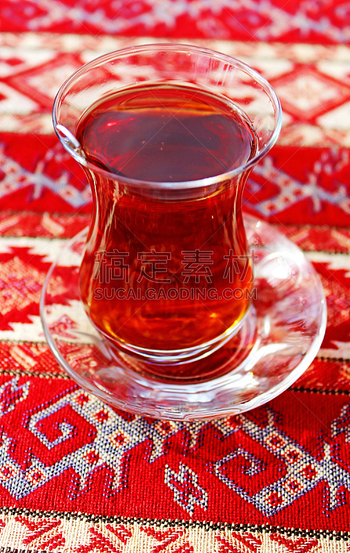玻璃,伊斯坦布尔,杯,茶,土耳其,传统,小毯子,垂直画幅,褐色,纹理效果