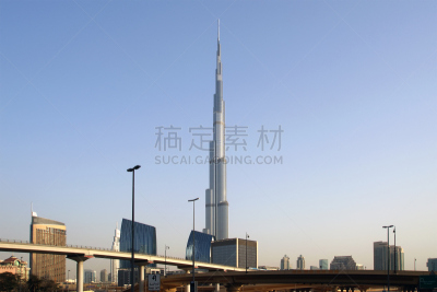 哈利法塔,阿拉伯联合酋长国,迪拜,塔,阿联酋航空公司,水平画幅,建筑,玻璃,户外,高大的