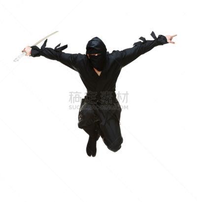 忍者,正面视角,剑,防护面罩,垂直画幅,泰国人,白人,安全,男性,仅男人