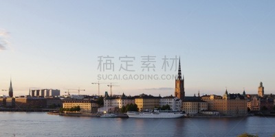 斯德哥尔摩,都市风景,时间,瑞典,斯堪的纳维亚半岛,城镇景观,海港,黄昏,著名景点,夏天