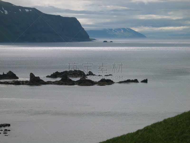 阿留申群岛,艾德克岛,白令海,悬崖,水平画幅,无人,户外,海洋,火山,自然荒野区