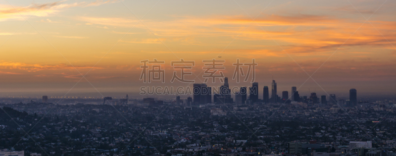 洛杉矶,市区,办公室,天空,美,公园,水平画幅,山,无人,洛杉矶县