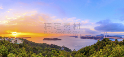 仓敷,城市,日本,冈山县,瀨户高速公路桥,濑户市,全景,图像,海洋,公路