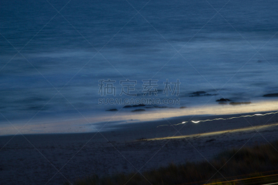 海滩,光,长时间曝光,天空,沙子,夜晚,曙暮光,夏天,手电筒,现代