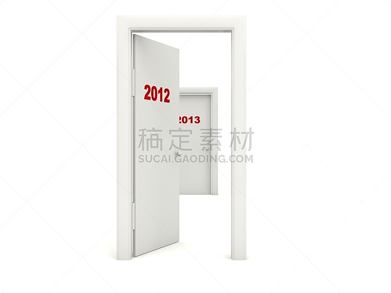 2012,门,新年前夕,标志,水平画幅,形状,无人,新年,白色背景,时间