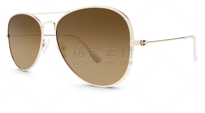 黄金,白色背景,分离着色,太阳镜,飞行员眼镜,紫外线辐射,偏振光,男女通用,视力,烟熏食品