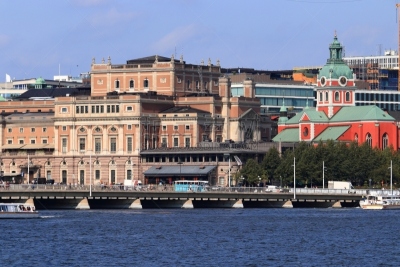 瑞典,斯德哥尔摩,城镇景观,著名景点,歌剧院,户外,建筑,晴朗,城市