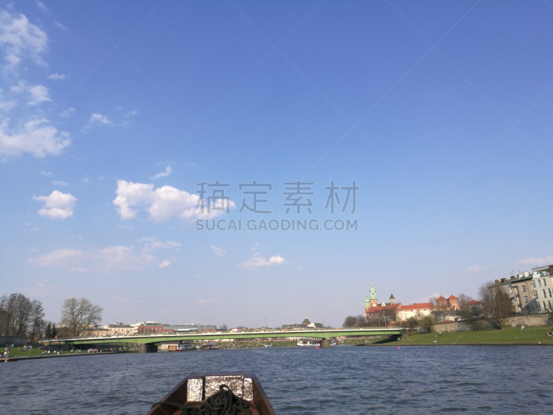 河流,船,维斯瓦河,克拉科夫,水,水平画幅,乘船游,蓝色,邮轮,客轮