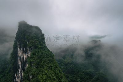 山顶,漓江,云,早晨,风景,水,天空,水平画幅,山,雪