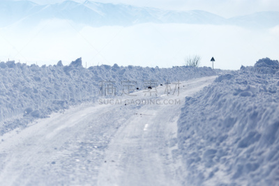 山麓,路,雪,洛克菲勒中心,白色,哈萨克斯坦,风景,云,风景线拱,图像