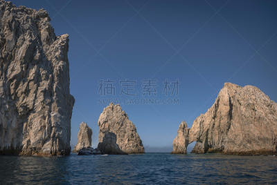 下加利福尼亚半岛,自然拱,圣路卢卡斯,墨西哥,天空,洛斯卡沃斯,水平画幅,地形,无人,岩层