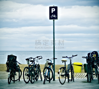 海滩,留白,车轮,旅游目的地,水平画幅,沙子,无人,陆用车,户外,交通方式