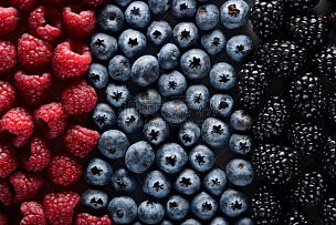 浆果,森林,蓝莓,覆盆子,黑刺莓,纹理效果,水平画幅,无人,生食,维生素