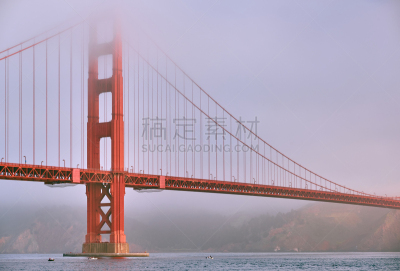 加利福尼亚,早晨,旧金山,国际著名景点,云,橙色,不关心,建筑业,著名景点