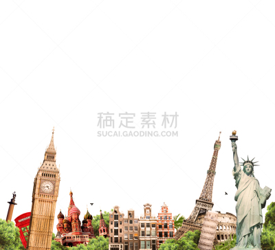比萨斜塔,自由女神像,大本钟,天空,水平画幅,电话机,旅行者,莫斯科,纽约,国际著名景点