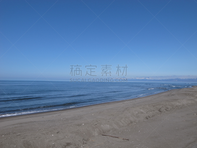 海洋,网走市,海滩,水平画幅,鄂霍次克海,无人,蓝色,知床半岛,户外,太平洋