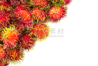红毛丹,热带水果,水平画幅,无人,生食,特写,甜点心,白色,多毛的,瘦身