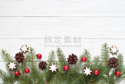 圣诞装饰,玉桂星形曲奇,贺卡,留白,圣诞卡,水平画幅,无人,姜饼人,烘焙糕点