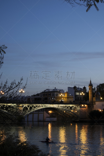 逖阿纳,特拉华,瓜达尔基维尔河,塞维尔,垂直画幅,无人,安达卢西亚,河流,户外,桥