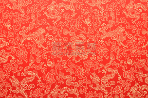 丝绸,红色,龙,仅一朵花,黄金,纺织品,春节,式样,亚洲,纹理