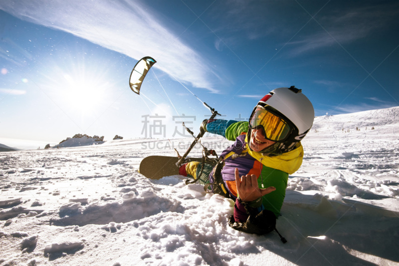 蓝色,滑雪板,背景幕,山,跳伞运动,天空,自然,女人,迅速,度假胜地