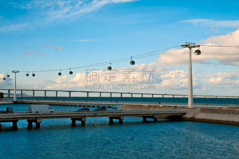 里斯本,海洋,绳子,街道,在上面,水,天空,美,水平画幅,小木屋