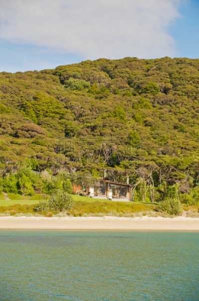 岛,桃金娘科常绿树,bay of islands,自然,垂直画幅,沙子,无人,假日别墅,偏远的