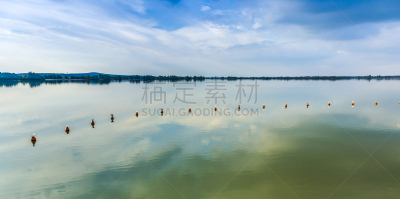 湖,风景,堰,北贡岑豪森河,渔沪,天空,水平画幅,无人,巴伐利亚,河流