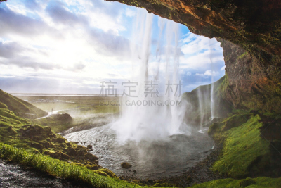 瀑布,自然美,水,天空,灵感,水平画幅,无人,户外,斯堪的纳维亚半岛,非凡的