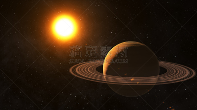 土星,绘画插图,太空,太阳,高雅,三维图形,闪亮的,卡西尼号宇宙飞船,罗马风格,太空船