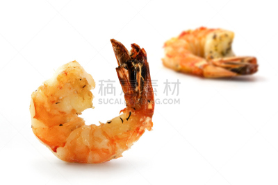 开胃品,白色,烤的,黑色,平衡折角灯,接力赛,精制虎虾,分离着色,餐具,水平画幅