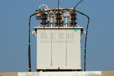 变压器,高压变压器,变电所,钢缆,电缆,天空,水平画幅,能源,无人,金属