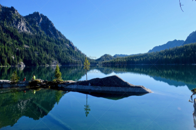 早晨,湖,平和,自然美,水,公园,度假胜地,水平画幅,旅行者,夏天