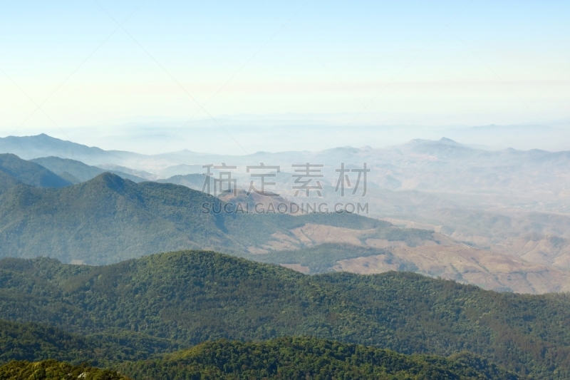 清迈省,泰国,山,自然,自然美,视角,都市风光,小路,邱园,茵他侬国家公园