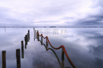 水下,码头,黄昏,非都市风光,地形,户外,黎明,夏天,红色,蓝色