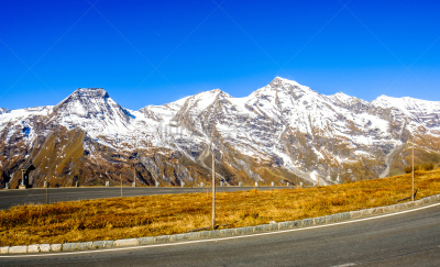 格劳斯格劳克纳山,路,奥地利高山之路,恩陶国家公园,藿赫陶恩山脉,蜿蜒,广角,冰河,天空,国家公园