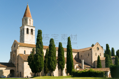 长方形会堂,圣母马丽亚,黛安娜公主,church of santa maria assunta,柏树,钟塔,水平画幅,建筑,无人