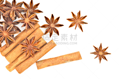 白色,肉桂,草本,研磨食品,星茴芹,后背,茴芹,留白,褐色,芳香的