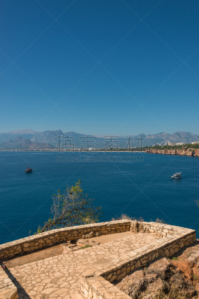 海滩,安塔利亚省,风景,土耳其,地中海,垂直画幅,地中海土耳其,度假胜地,无人,海港