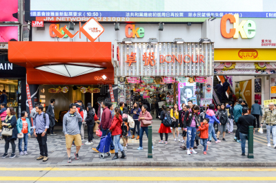 街道,拥挤的,旺角,汉字,中文,九龙,行人,市区路,忙碌,东亚