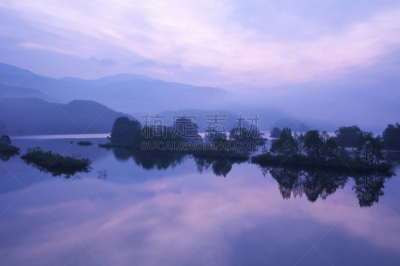 秋元湖,早晨,福岛县,东北片区,水,天空,水平画幅,无人,时间,户外