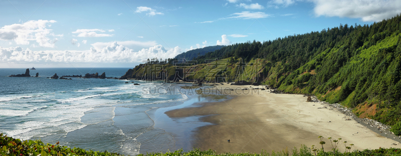 额库拉州立公园,风景,印第安海滩,柱状岩石,水湾,沙丘,炮,草垛,海鸥,潮汐