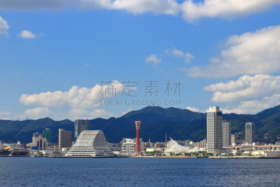 神户,海港,神户塔港,美利坚公园,城镇景观,兵库县,商用码头,栈桥码头,近畿区域,天空