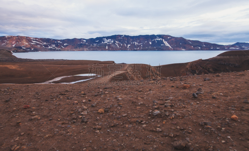 巨大的,湖,冰岛国,火山口,火山,两个物体,风景,格里姆火山,巴达本加火山,赫克拉火山