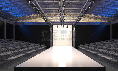 空的,会堂,室内,t形台,时装表演会,修改系列,指挥台,开端,现代,出示