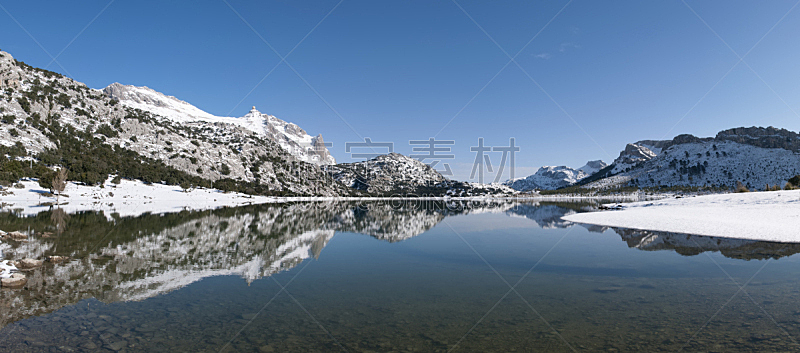 sierra de tramuntana,自然,水平画幅,雪,无人,全景,水库,户外,湖,西班牙