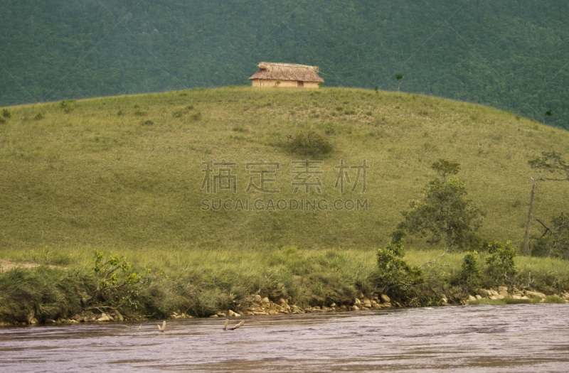 山,房屋,拉格兰萨巴那,亚马孙,自然,水,草地,草原,旅游目的地,水平画幅