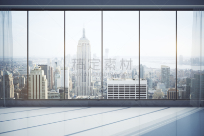 现代,室内,都市风景,办公室,新的,水平画幅,墙,无人,想法,空的