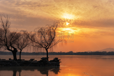 北京,颐和园,国际著名景点,名声,当地著名景点,黄昏,公园,著名景点,中国,湖