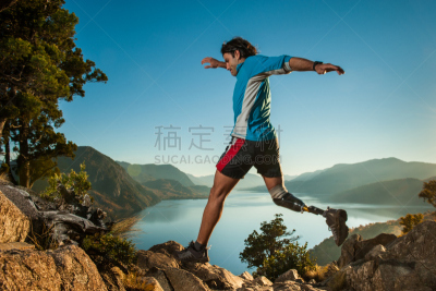 巴塔哥尼亚,阿根廷,假肢,适应性运动员,男子的田赛项目,能力缺陷者,越野赛跑,水平画幅,努力,户外